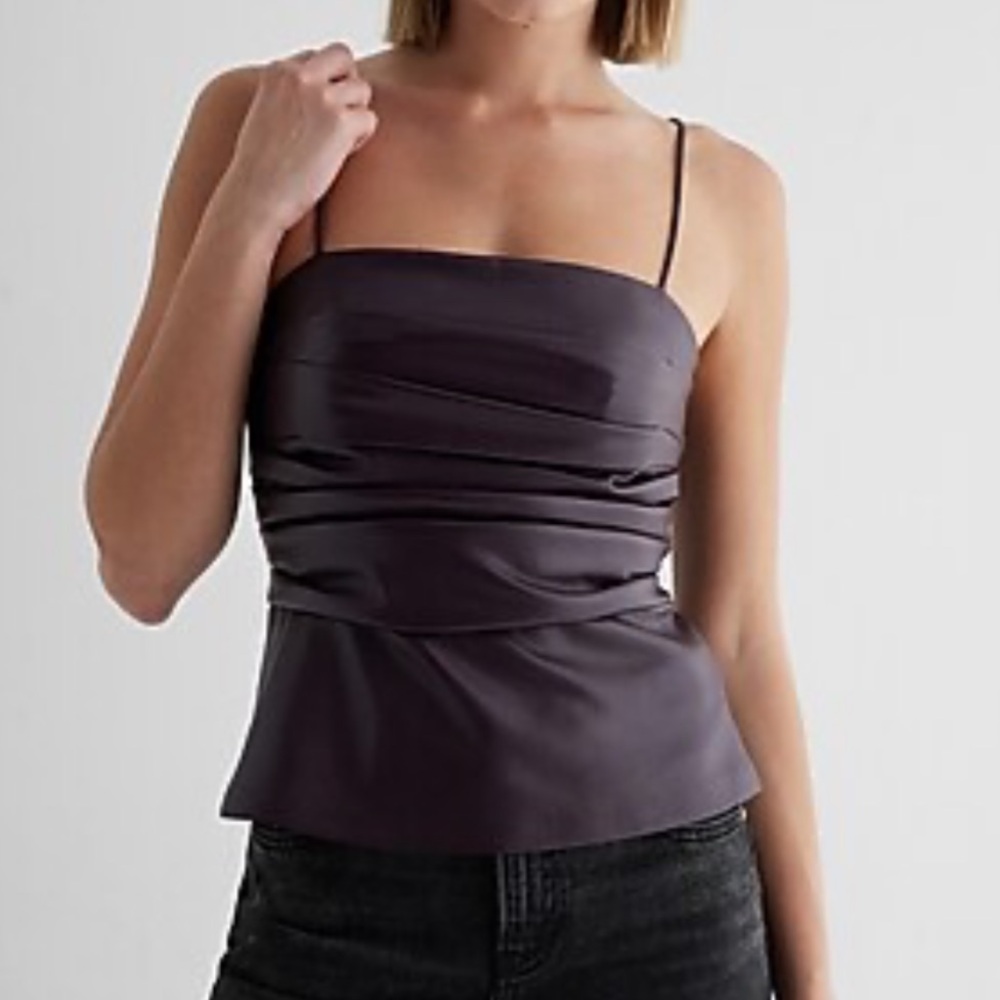 Express Deep Purple Leather Camisole NWT